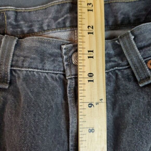 Vtg Levis 501 Jeans Dark Wash Men's 32 X 33 Made in USA Button Fly (tag 34X34) - Picture 9 of 13